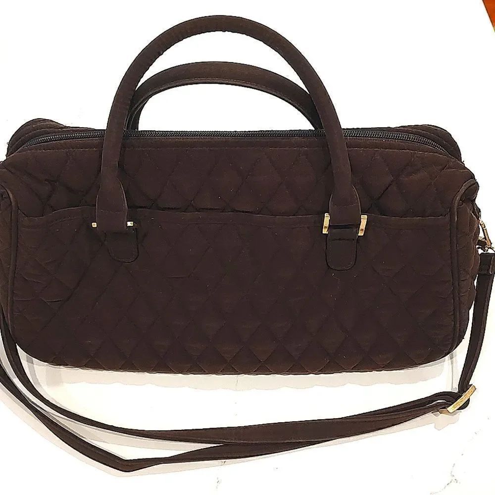 VeraβBradleyβBostonΒ ExpressoβBrownβQuiltedβSatchel/CrossbodyβBag
